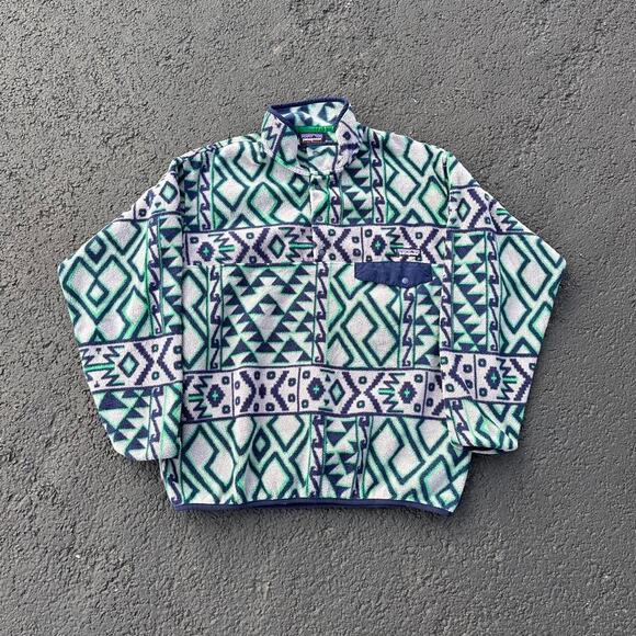 Vintage Y2K Patagonia Synchilla Fleece Snap-T Pullover Sweatshirt - Picture 1 of 8